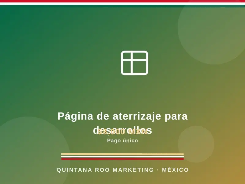 Página de aterrizaje para desarrollos