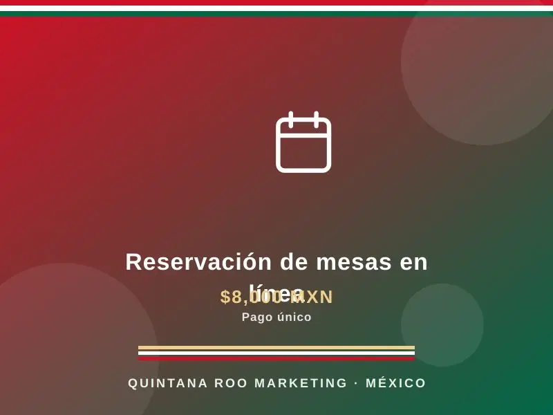 Reservación de mesas en línea