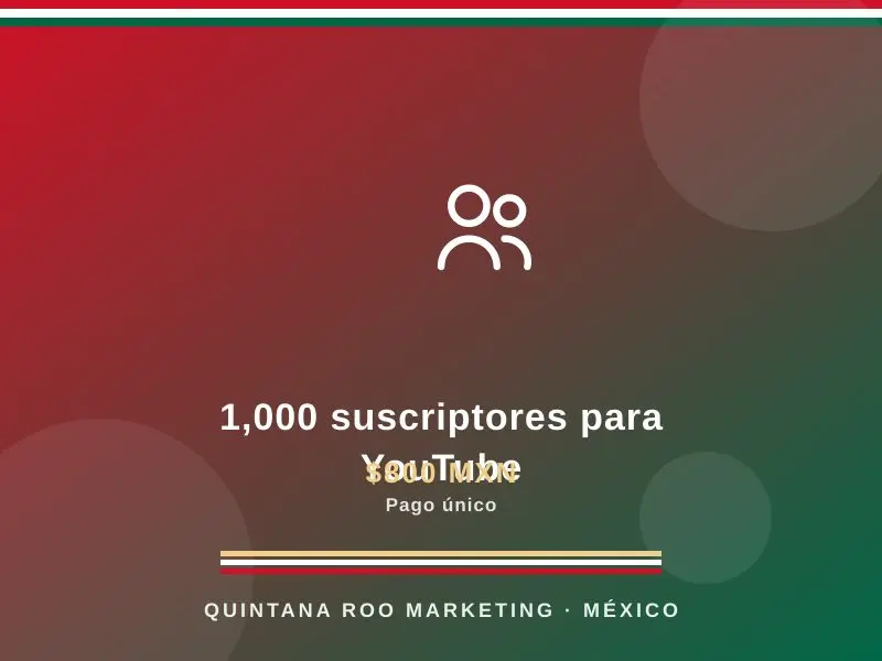 1,000 suscriptores para YouTube