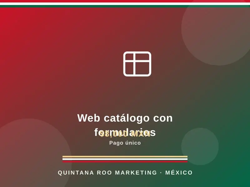 Web catálogo con formularios